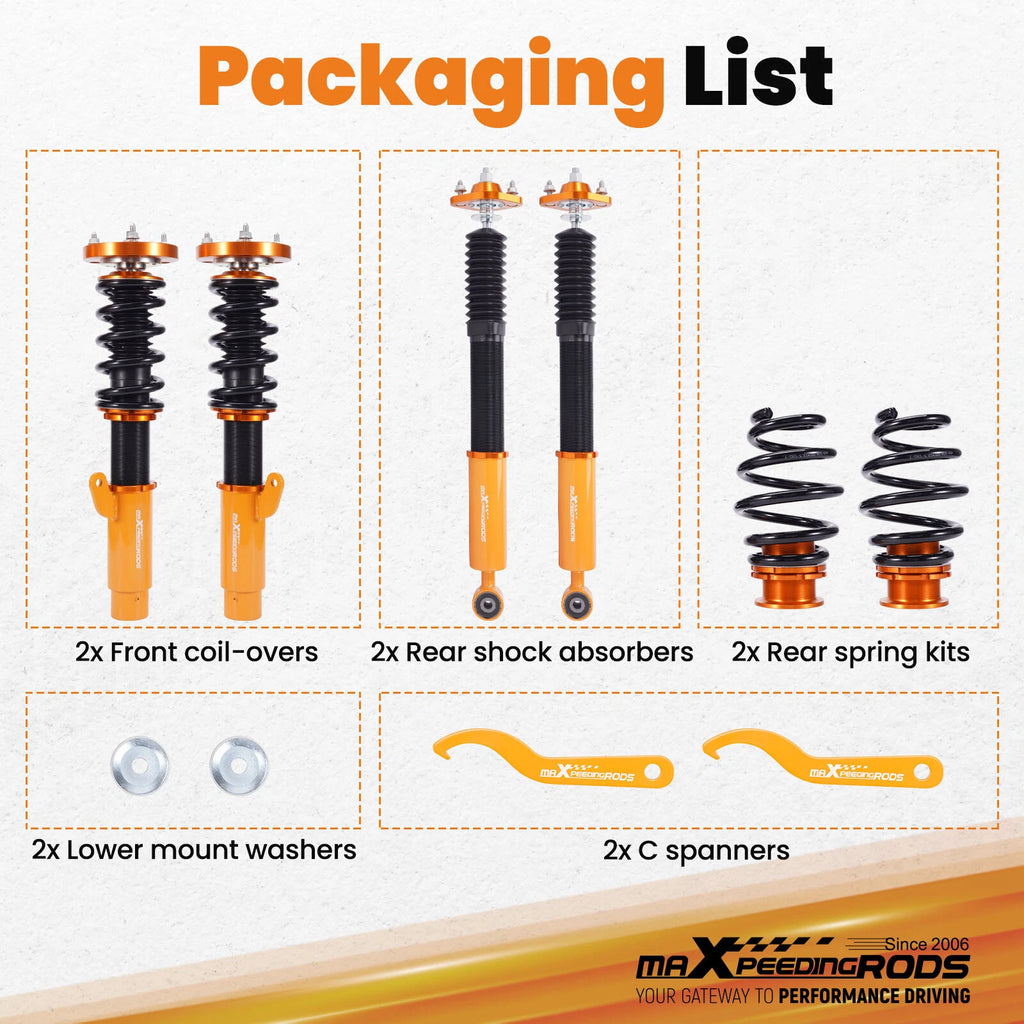 Coilovers for BMW E46 3 Series 320i 323i 323Ci 325i (1998-2006)