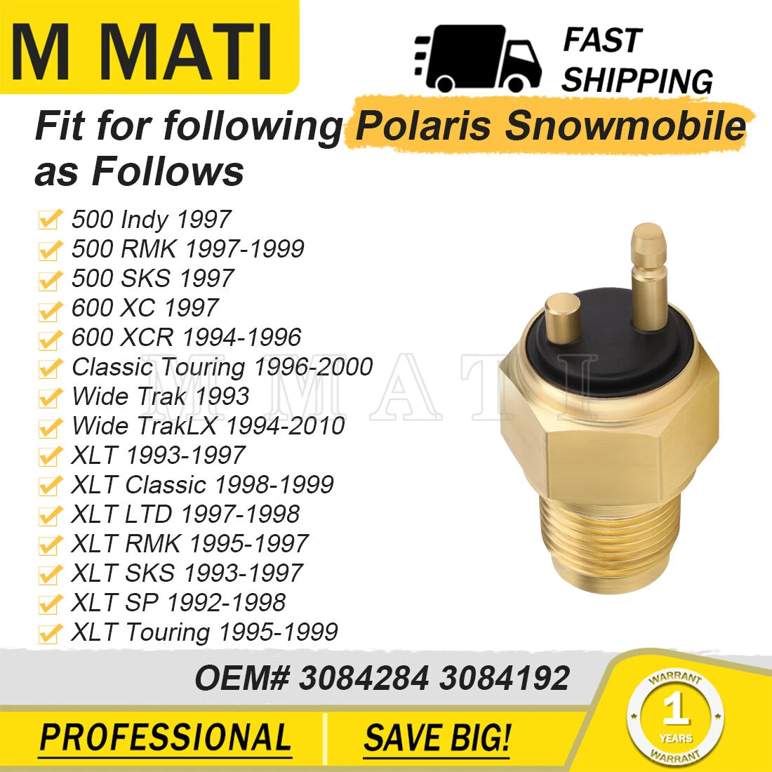 Thermal Sensor Switch for Polaris XLT (1992–1999)
