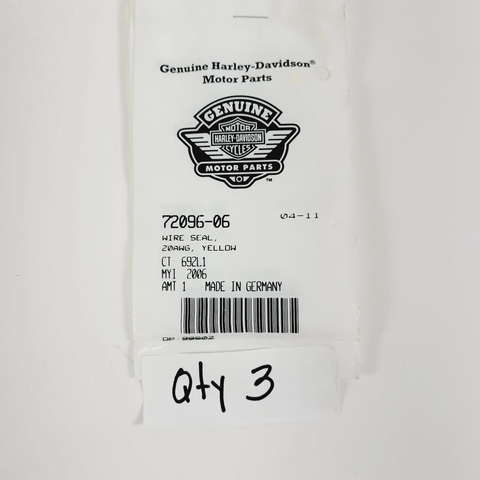 Pack of 3 Terminal Socket #22 AWG for Harley Softail Dyna Road King (2006–2023)