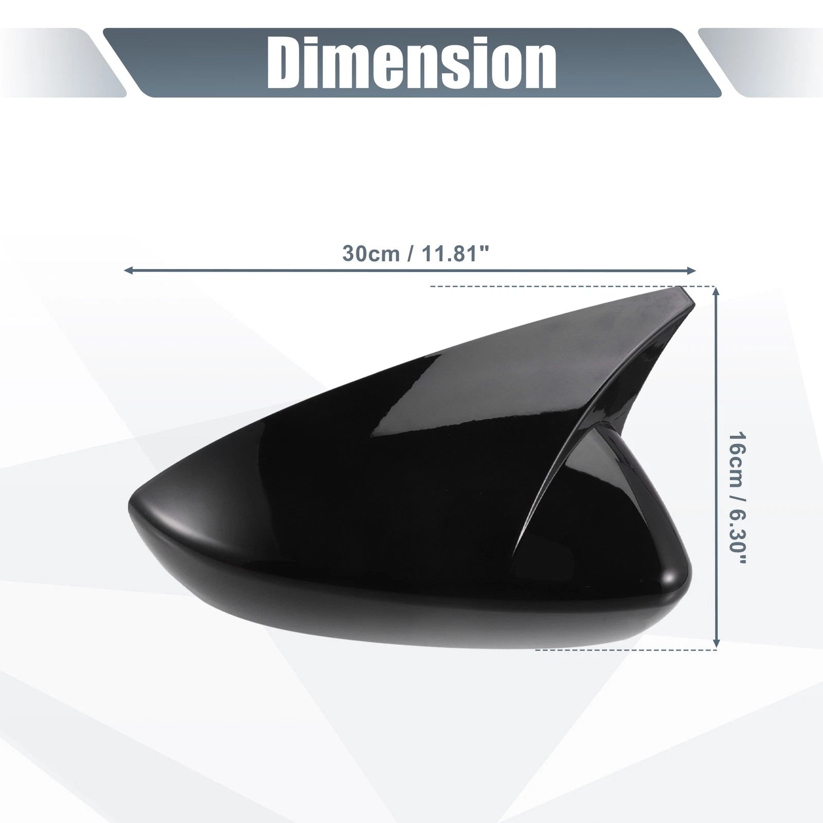 1 Pair Rearview Mirror Cover Overlay Gloss Black for Mazda 3 (2020–2022)