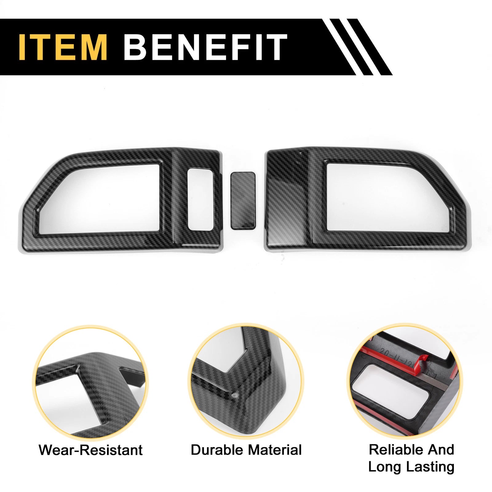 Set of 2 Carbon Fiber Air Vent Covers for Ford F-150 (2015–2020)