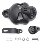 Black Skull Horn Cover for Harley Big Twins V-Rods (1992–2020)