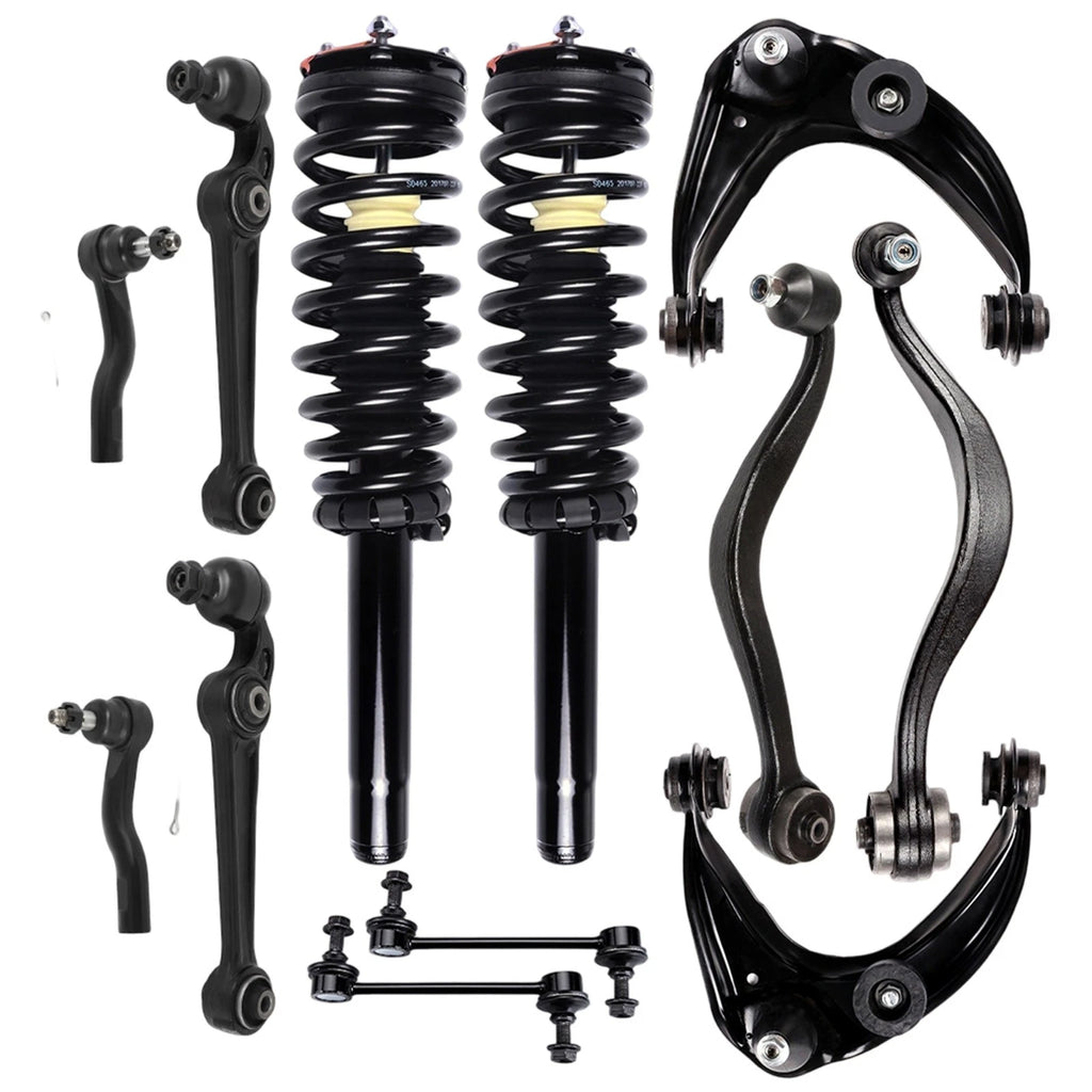 Front Struts Control Arms Sway Bar Tie Rods Kit for Ford Fusion (2010–2012)