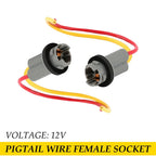 Pigtail Wire Female Socket for Universal License Plate Light (194 T10)