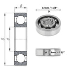 6303 Deep Groove Ball Bearing for Scooter Skateboard Wheel (P0 17x47x14mm)