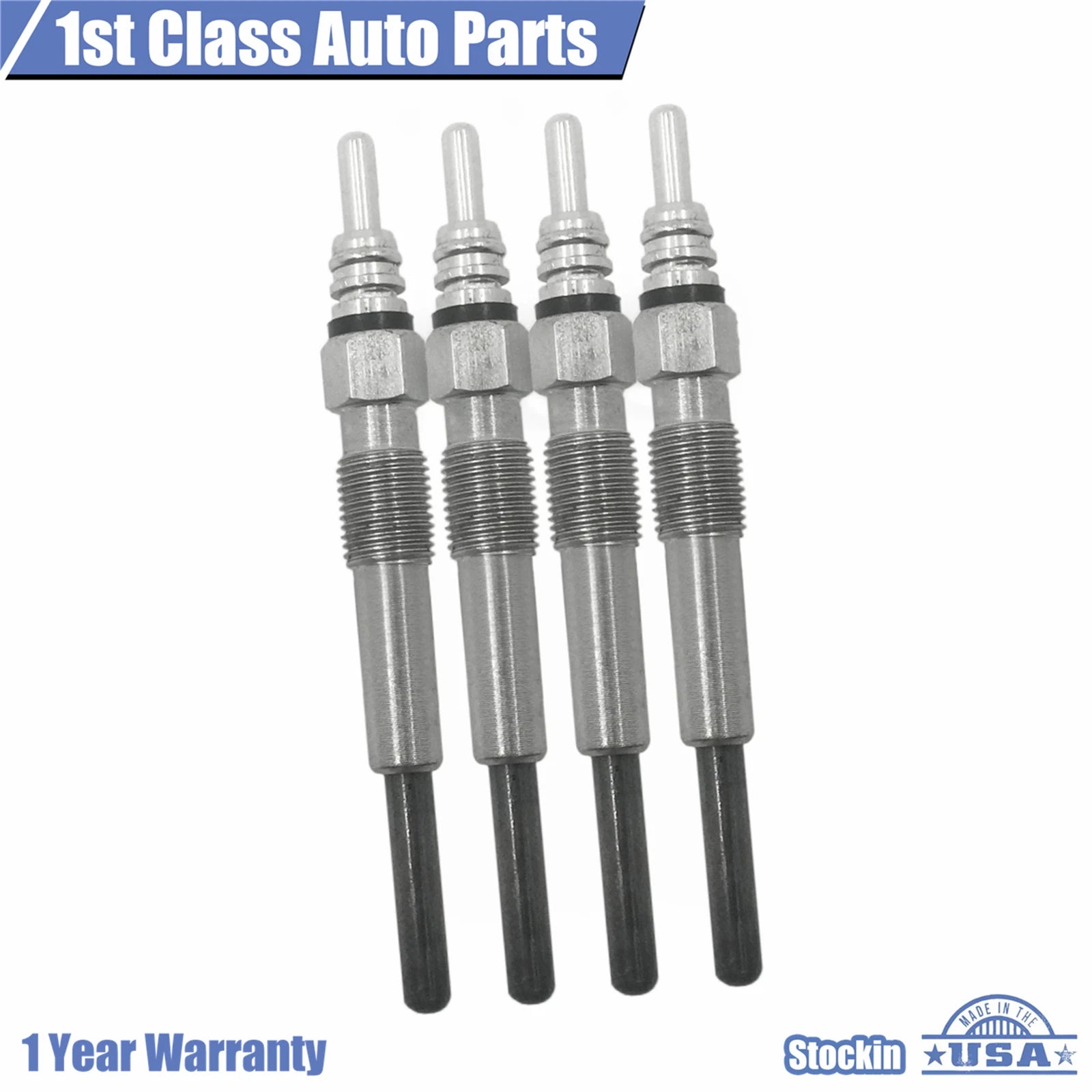 Set of 4 Diesel Glow Plugs for VW Jetta Golf Audi TDI (1.9L, 2.5L)