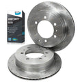Rear Slotted Drilled Disc Rotors + Brake Pads for Toyota Prado (1996���2002)
