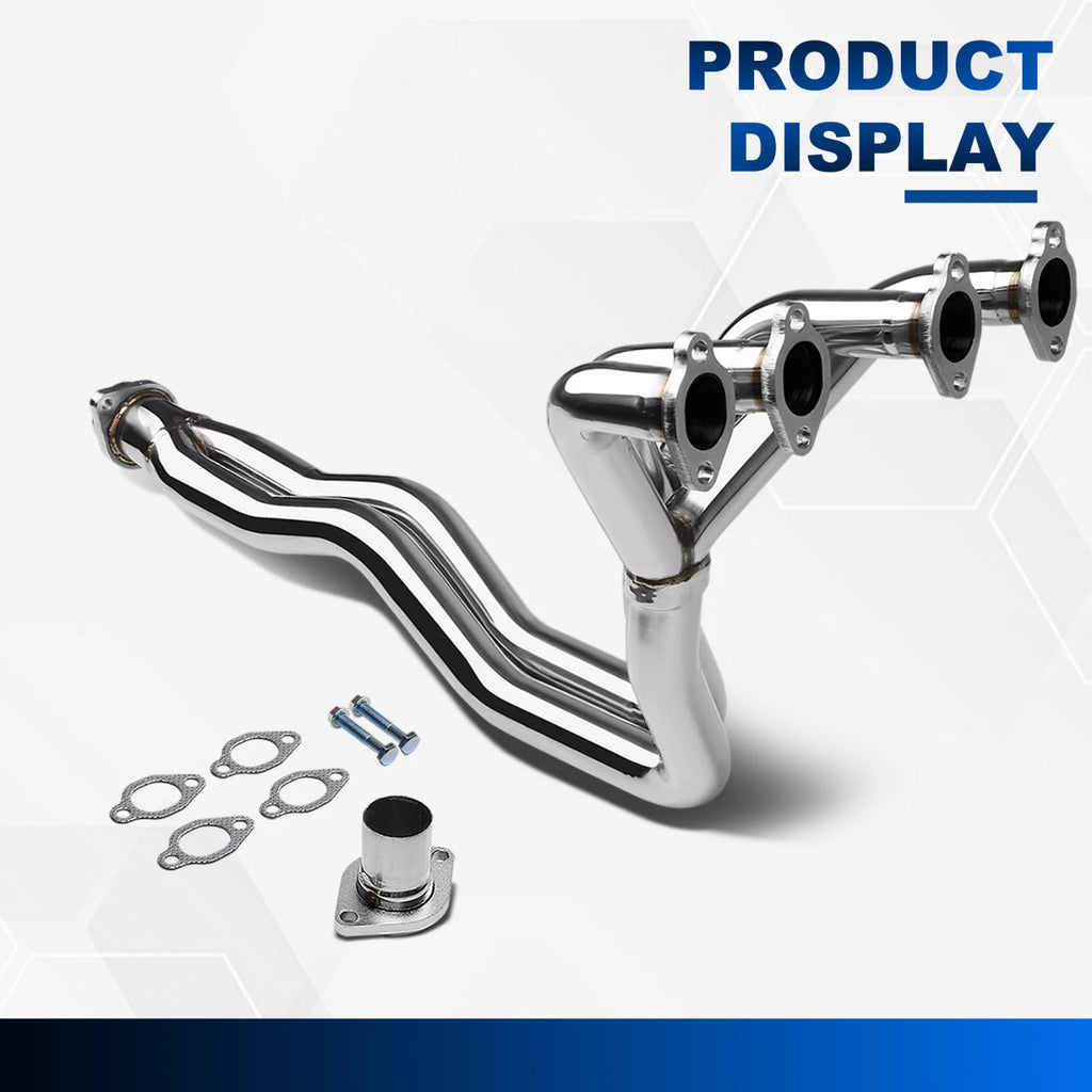 Stainless Exhaust Header for Volkswagen Jetta Rabbit (1980–1992) 1.6L 1.7L 1.8L 4-2-1