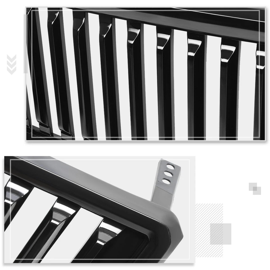 Front Bumper Grille Frame for Ford F150 (2004–2008) ABS Plastic Black