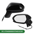 Left Side Door Mirror for Toyota Camry (Manual Folding, Gloss Black)