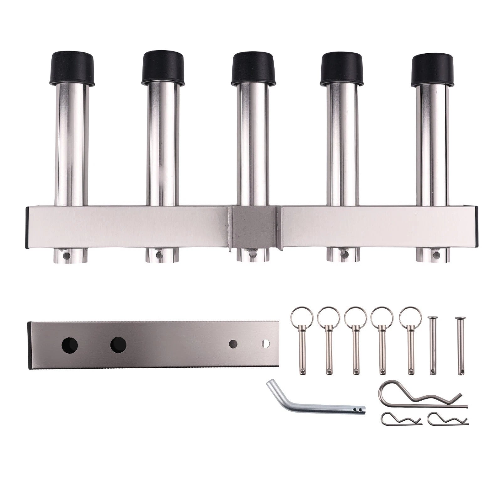 Fishing Pole Rack 5 Pole Fishing Rod Holder for 2" Hitch Receiver Hitch Mount