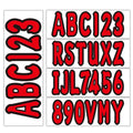 Set of 4 Hull ID Registration Decals for PWC Water Craft Jet Ski (Custom)