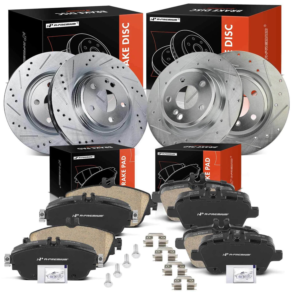 Drilled Brake Rotors & Pads for Mercedes GLA250 (2015–2020)