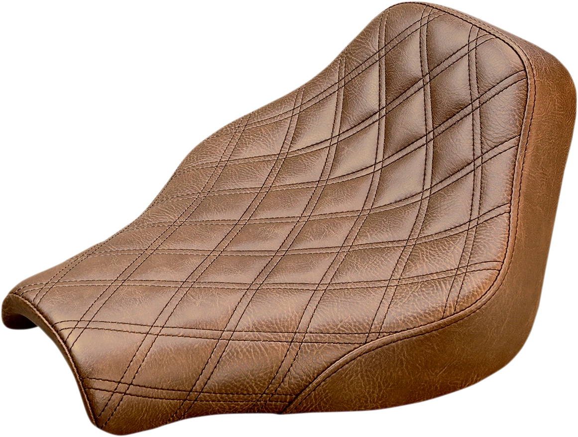 Saddlemen Renegade Solo Seat for FX (2018–2023) - Lattice Stitched - Brown