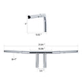 Chrome 1-1/4" Fat 8" Rise T-Bar Handlebar for Harley Road King (2003–2013)