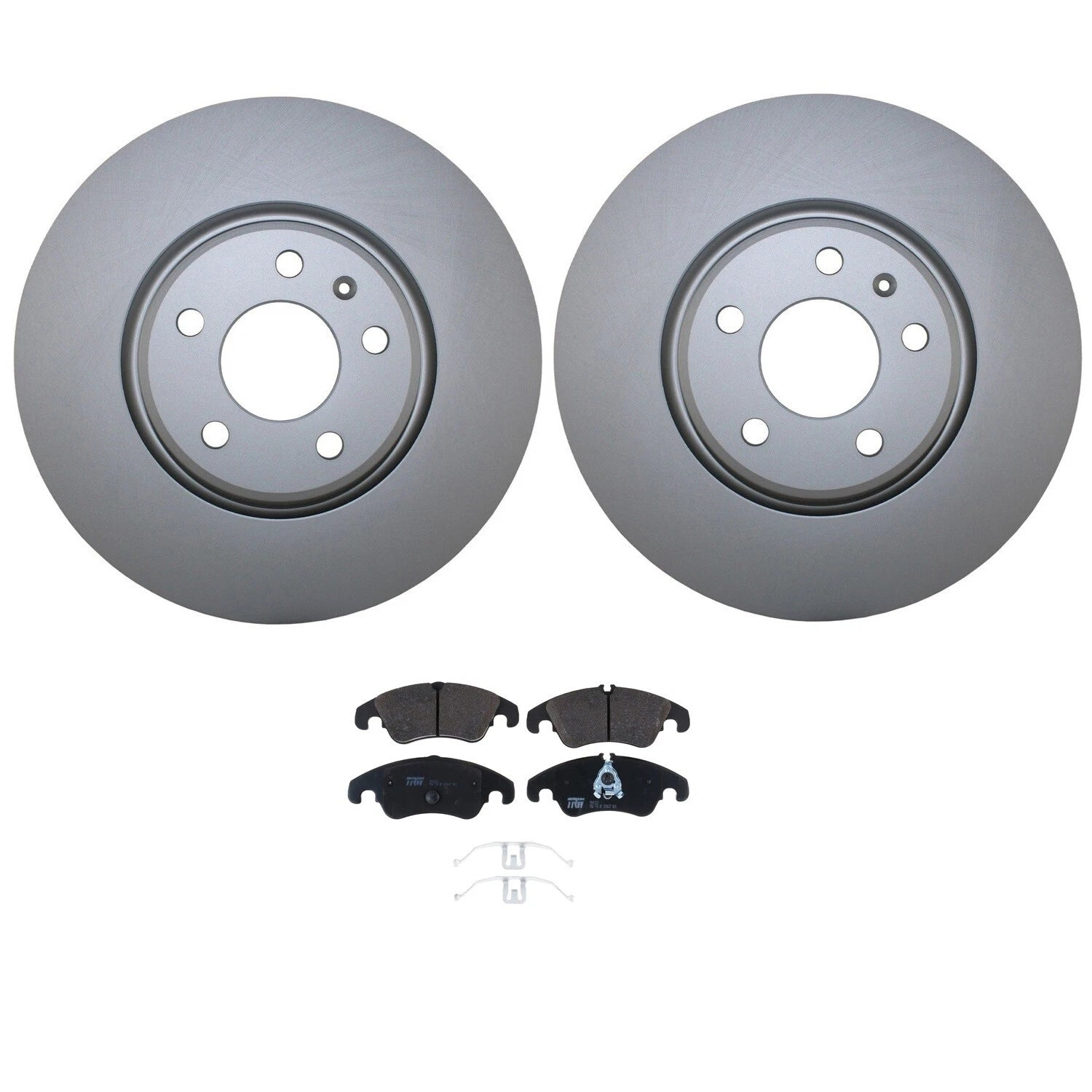 Front Brake Kit 320mm Disc Rotors & TRW Pro Low-Met Pads for Audi A4 A5 A6 Q5 Q7 (2008–2016)