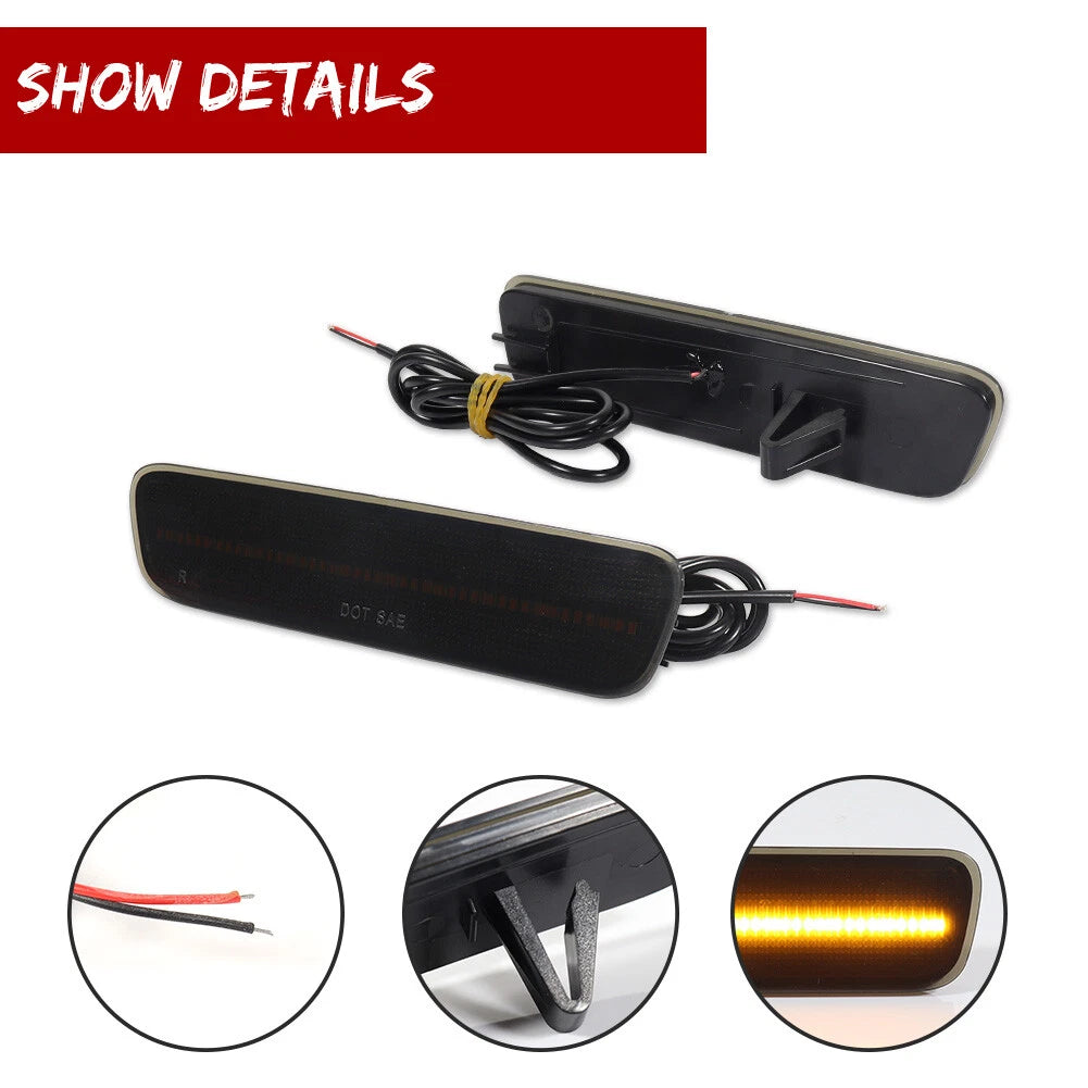 Smoked Lens Amber LED Side Corner Signal Lights for Chrysler Pacifica (2004–2008)