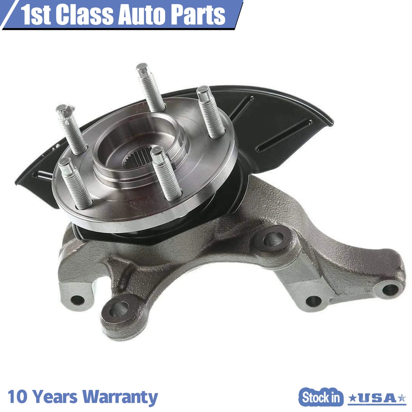 Set of 2 Wheel Bearing Hub Steering Knuckle Assembly for Ford Mazda (2001–2004)