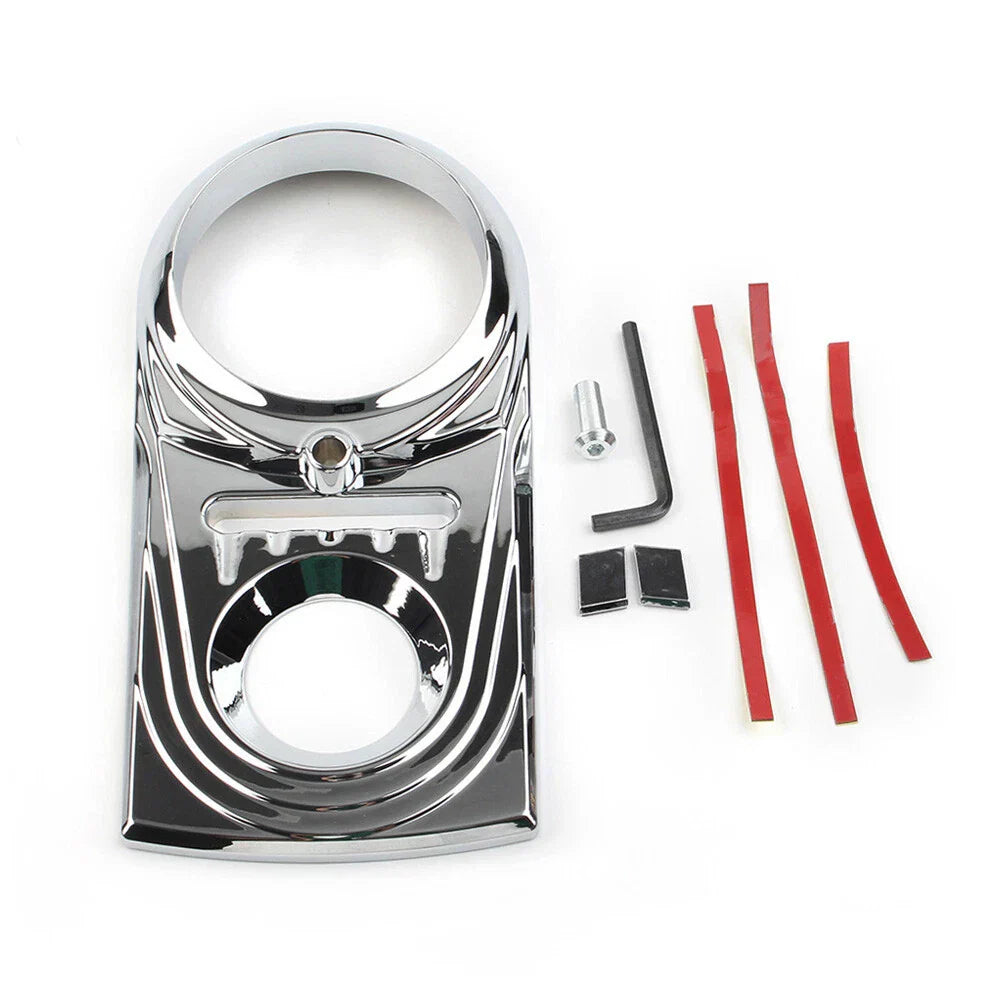 Chrome ABS Dash Panel Insert Cover for Harley Softail FLSTC Street Glide