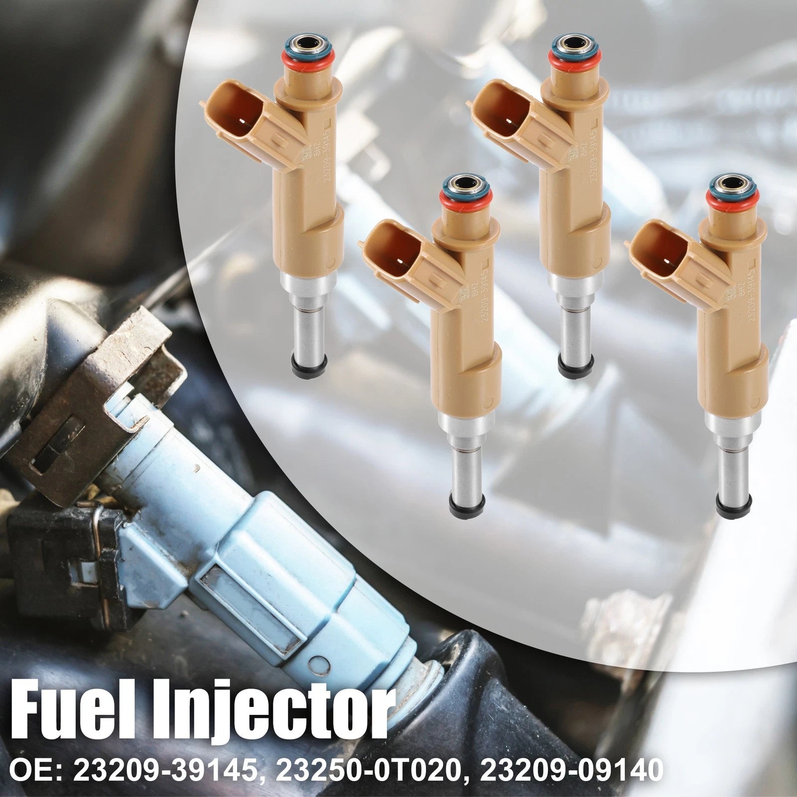 Set of 4 Fuel Injectors 23209-39145 for Toyota Corolla Matrix (2009–2012)