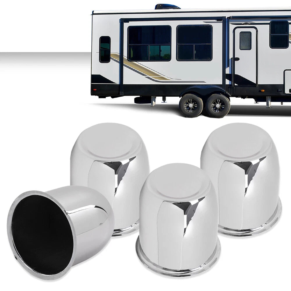 Set of 4 Chrome Push Through Center Caps for 3.18" Rims