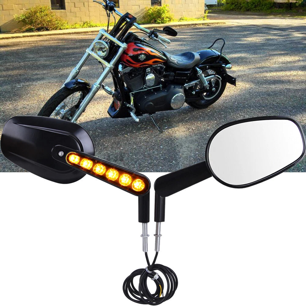 Set of 2 Rearview Side Mirrors for Harley Dyna Sportster XL1200 Iron 883