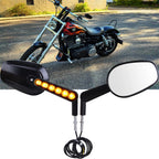 Set of 2 Rearview Side Mirrors for Harley Dyna Sportster XL1200 Iron 883