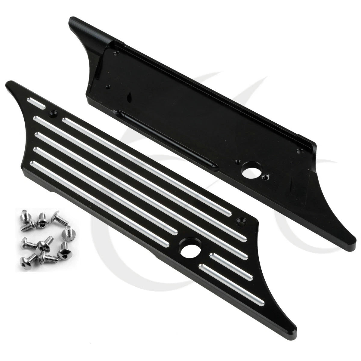 Black/Chrome Hard Saddlebags Latch Cover for Harley Touring Road Glide (1993–2013)