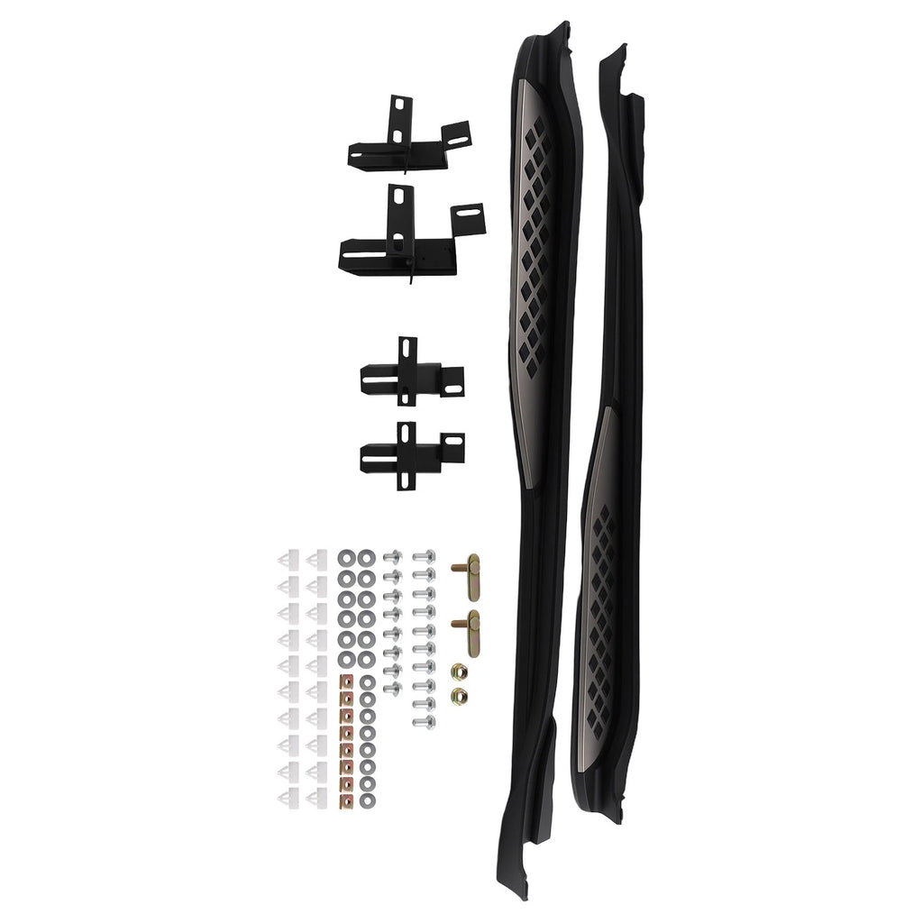 Set of 2 Anti-Slip Side Bars for Honda HR-V (2016–2021) Black Running Boards