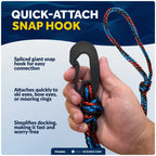 2X 1/2" x 7 ft PWC Dock Lines with Giant Snap Hook for Boats