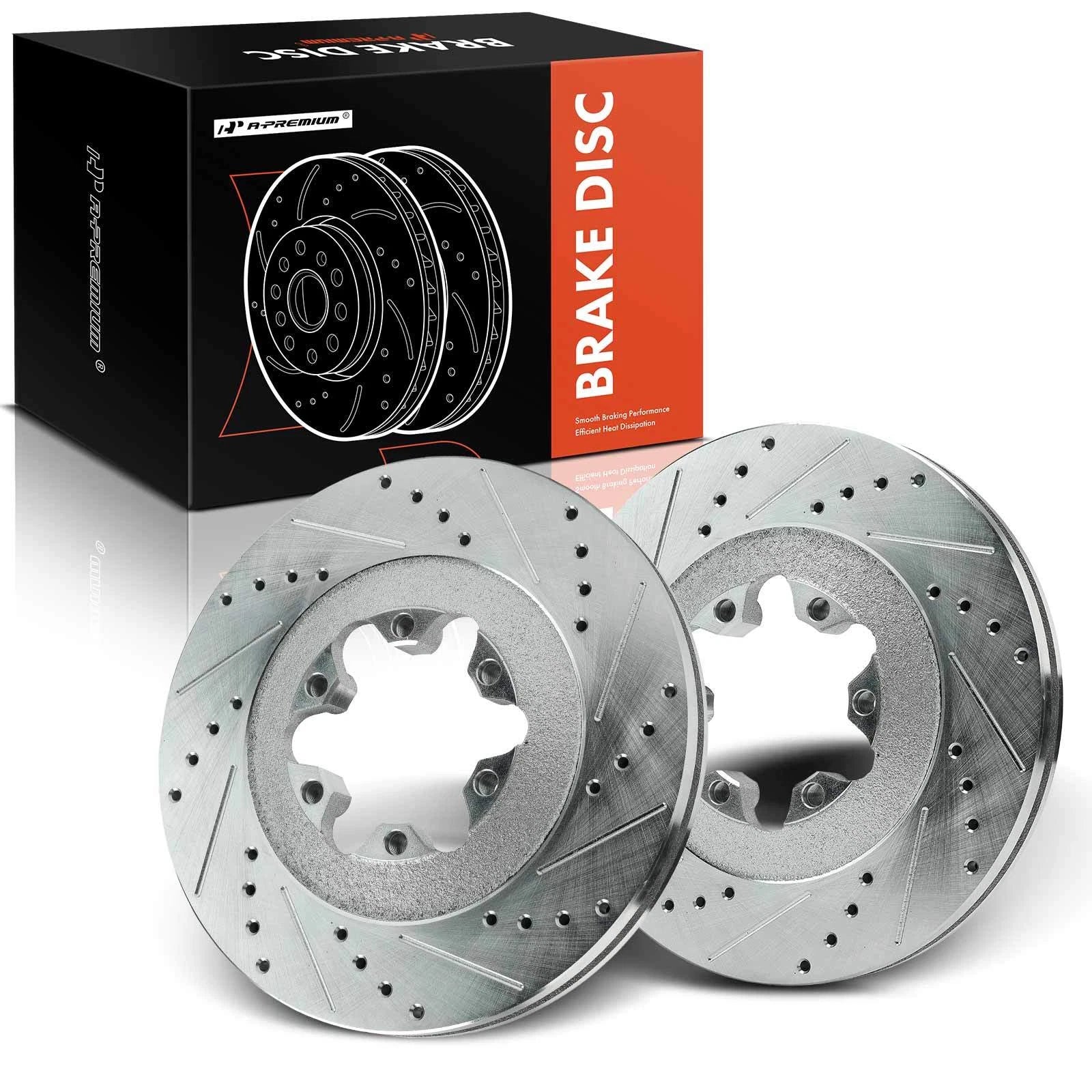 Front Side Drilled Brake Rotors for Chevy Colorado GMC Canyon (2009–2012)