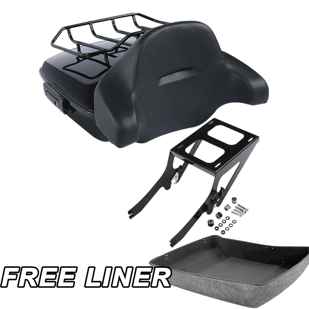 Black Chopped Trunk Mount Rack Pad for Harley Heritage Classic (2018–2023)