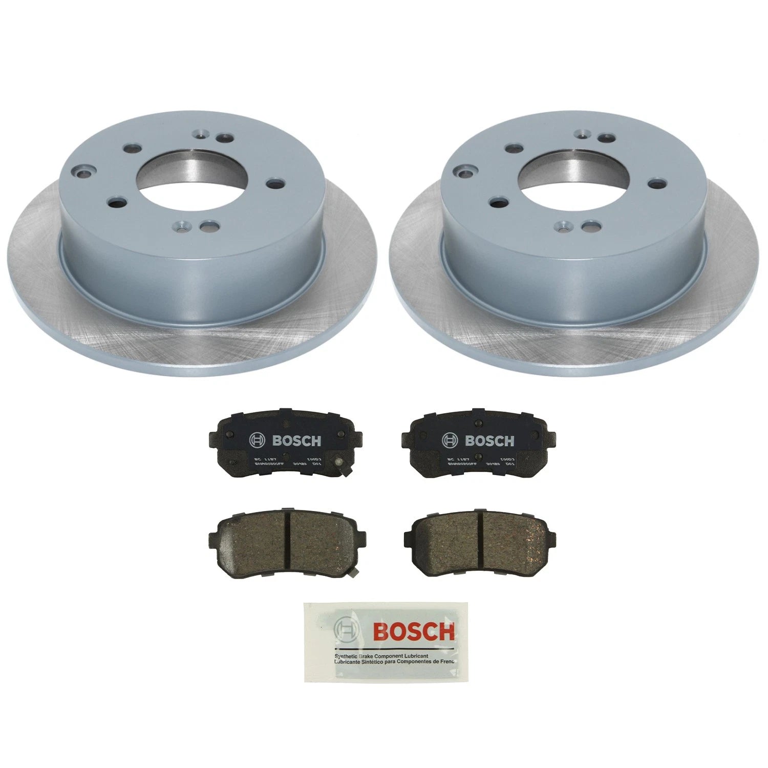 DuraGo Rear Rotors & Bosch QuietCast Ceramic Pads for Forte Koup (2010–2016)