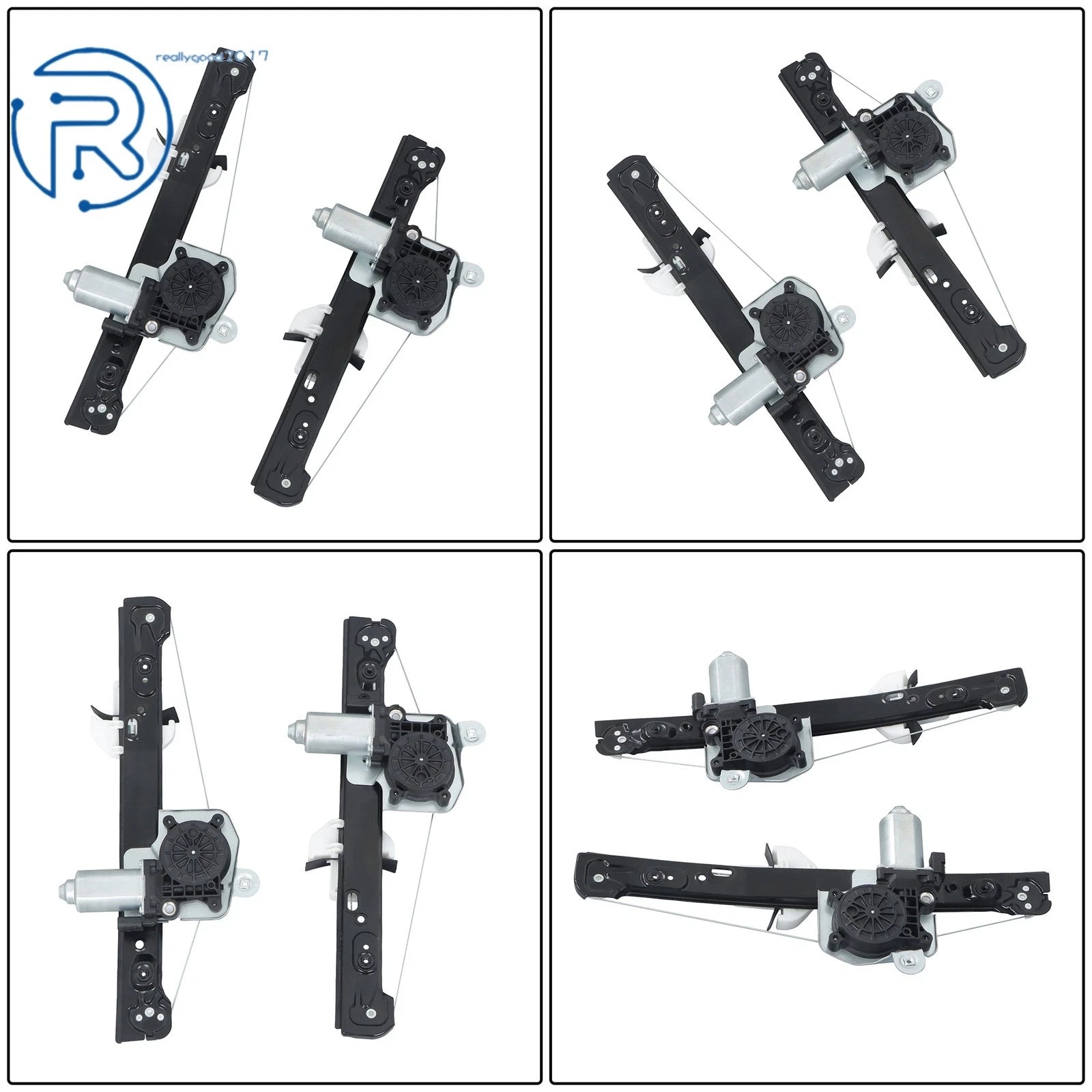 Set of 2 Power Window Regulator Motor Assembly for Ford Focus (2000–2007) 741-584 741-585