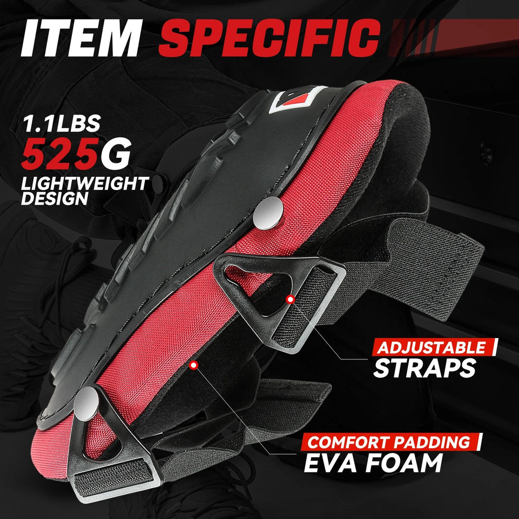 Pair Hard Shell Knee Pads with Adjustment Straps for Work Protection