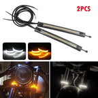 2X Amber LED Turn Signal Strip Light for Most Motorcycles
