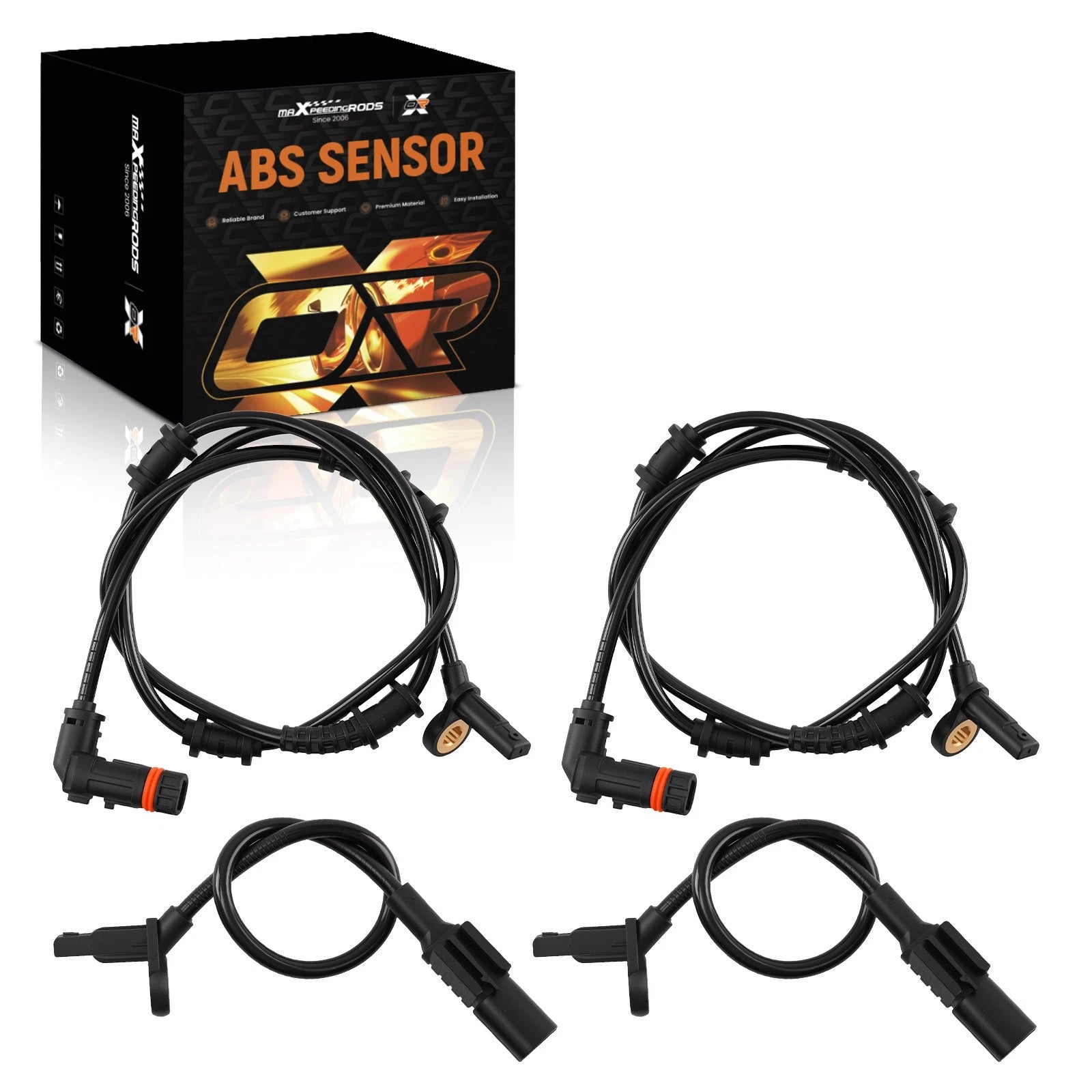 4X ABS Wheel Speed Sensor for Mercedes-Benz ML63 AMG (2007–2011) A1645400717