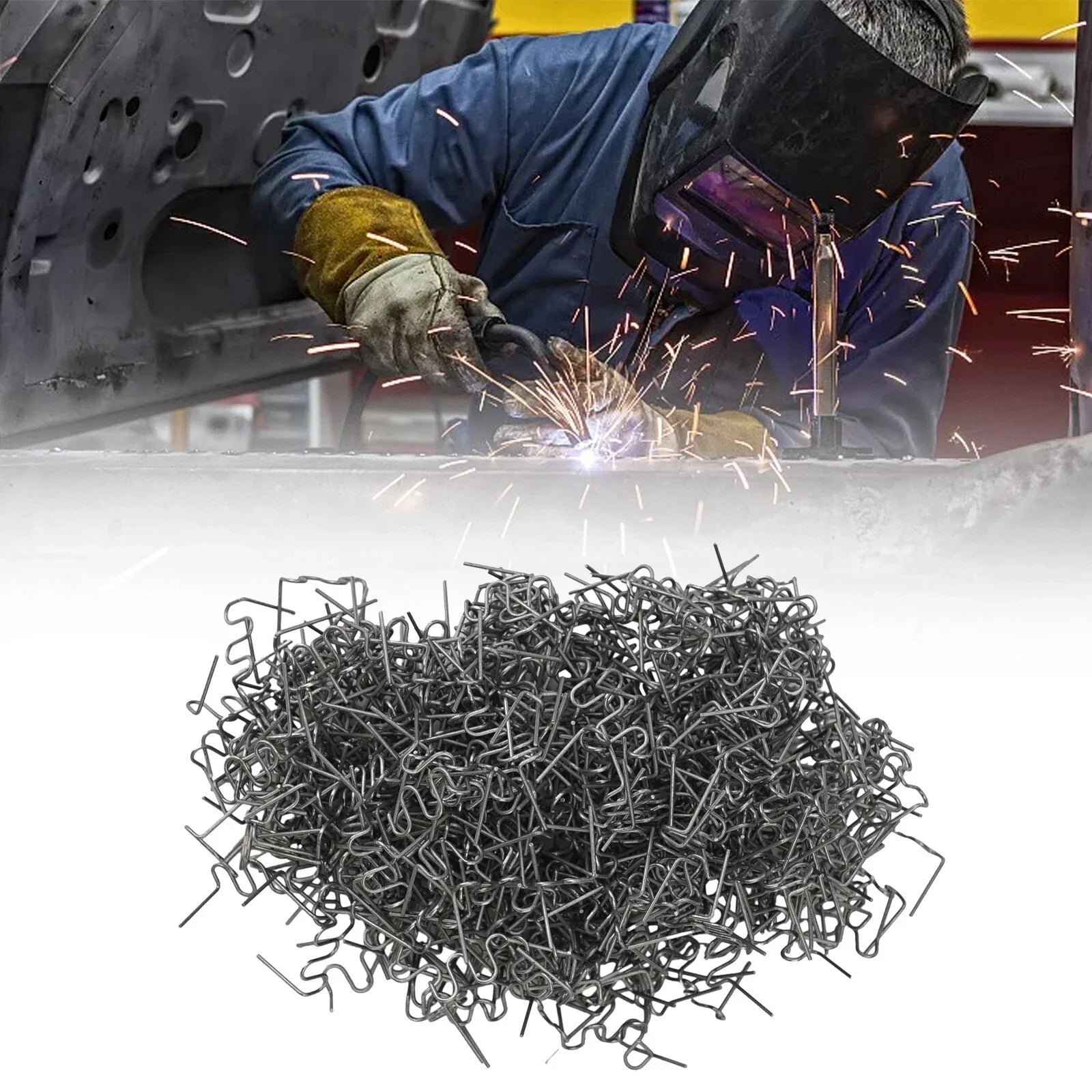 8mm diameter wave hot staples 500pcs for Car bumper repair