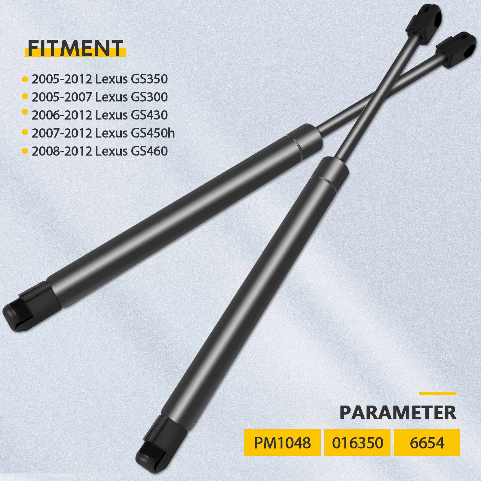 2X Rear Trunk Lift Supports for Lexus GS350 GS300 GS430 GS450h GS460