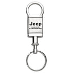 Satin-Chrome Valet Keychain - Officially Licensed for Jeep Grand Cherokee