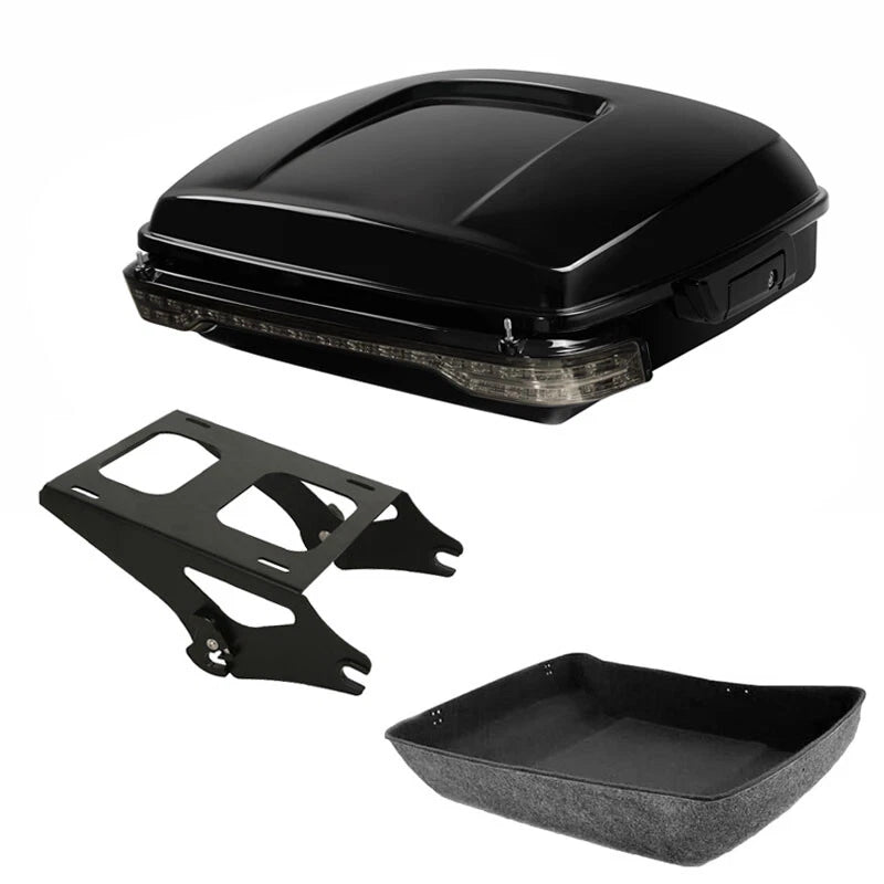 Chopped Trunk LED Tail Light Mount Rack for Harley Street Road Glide (2014–2026)