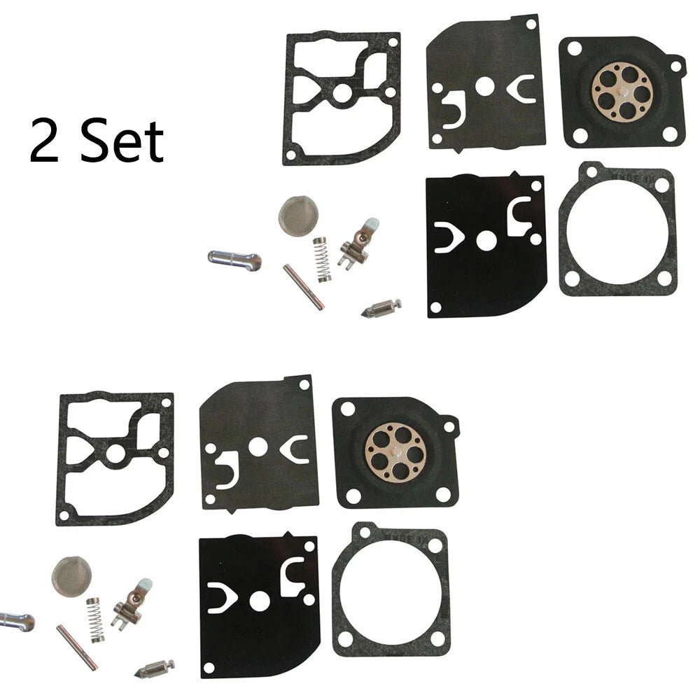 Set of 2 Carburetor Carb Kits for ZAMA RB-39 Poulan McCulloch Chainsaws
