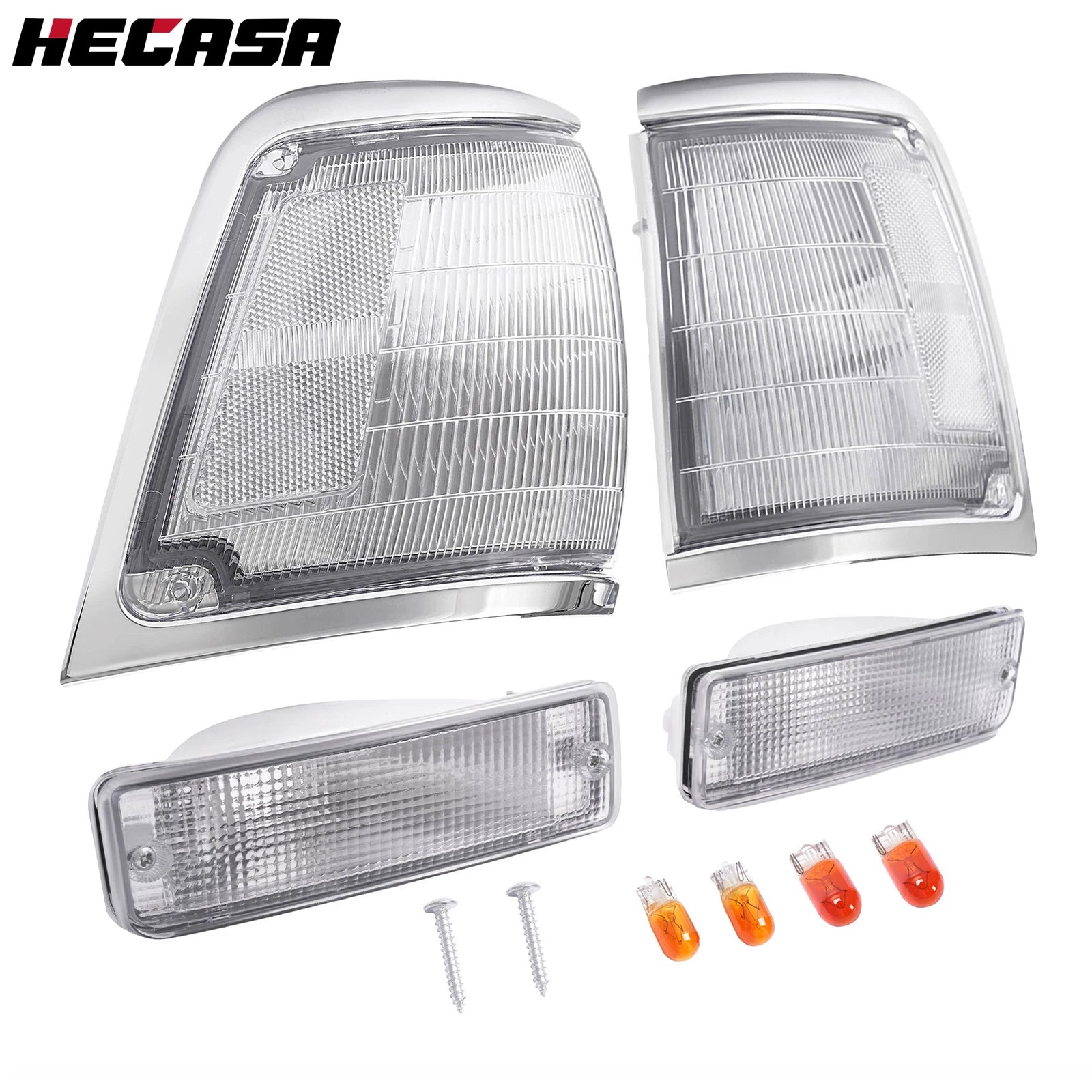 Set of 4 Corner Lamps + Turn Signal Lamps for Toyota Pickup (1992–1995)