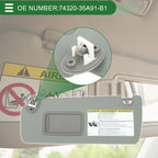 Left Driver Side Sun Visor for Toyota 4Runner (2010–2023) 74320-35A91-B1 Gray
