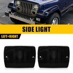 Smoked Front Turn Signal Parking Lights for Jeep Wrangler YJ (1987–1995)