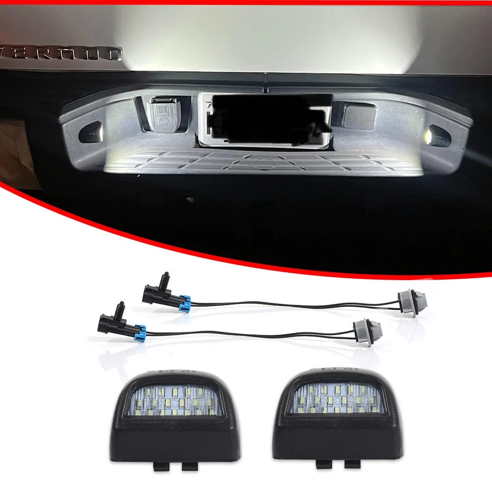 Rear White License Plate Lamps for Chevrolet Traverse (2009–2012)