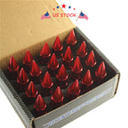 Set of 20 Red M12x1.5 Spiked Extended Tuner Lug Nuts for Wheels