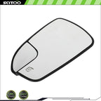 Heated Driver Side View Door Mirror Glass w/Plate for Ford Fusion (2013–2020)