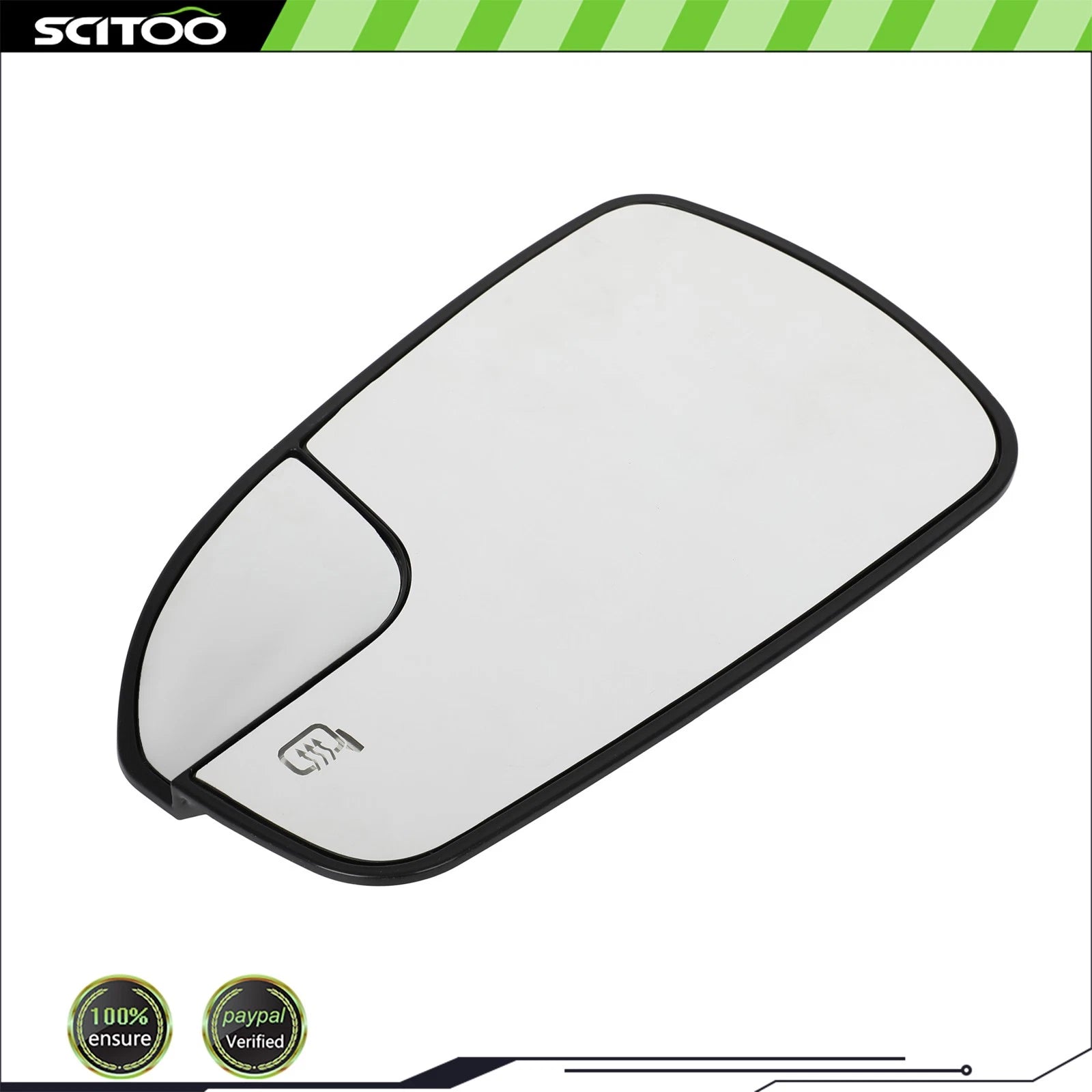 Heated Driver Side View Door Mirror Glass w/Plate for Ford Fusion (2013–2020)