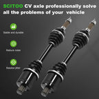 Set of 2 Rear Half Shaft CV Axles for Polaris RZR 570 (2012–2017)